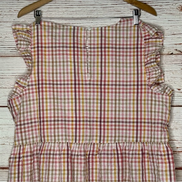 NWT Loft Outlet Multicolor Checked V-Neck Dress Sz XL - Picture 7 of 12